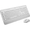 Image de Logitech 920-011022, Sans fil, Bluetooth, Membrane Key Switch, QWERTY, Blanc, Souris incluse
