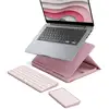 Image de Kit de télétravail - Clavier Logitech Casa Pop Up Desk Rose, support, clavier sans fil, pavé tactile - Neuf