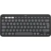 Image de Logitech Pebble Keys 2 K380s, Mini, Kabellos, Bluetooth, Scherenschalter, QWERTY, Graphit