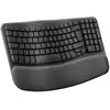 Image de Logitech ERGO Wave Keys clavier ergonomique sans fil avec repose-poignets rembourré - Neuf