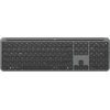 Image de Logitech Signature Slim K950, Taille complète (100%), Sans fil, RF Wireless + Bluetooth, Commutateur à ciseaux, QWERTZ, Graphite