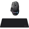 Image de Logitech G G502 X Gaming-Maus + G240 Gaming-Mauspad aus Stoff, rechts, Optisch, USB Typ-A, 25600 DPI, Schwarz