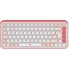 Image de Logitech POP ICON KEYS - Mini - Sans fil - Bluetooth - Ciseaux - QWERTY - Rose - Blanc
