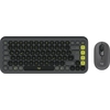 Image de Logitech POP Icon Combo - Ensemble clavier et souris - sans fil - Bluetooth LE - AZERTY - allemand - graphite, vert (920-013106)