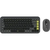 Image de Logitech POP Icon Combo - Ensemble clavier et souris - sans fil - Bluetooth LE - QWERTY - italien - graphite, vert (920-013115)
