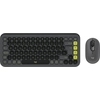 Image de Logitech POP Icon Combo - Sans fil - Bluetooth - Interrupteur à ciseaux - QWERTY - Graphite - Vert - Souris incluse