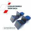 Image de Panneau Solaire Pliable 200W CANYON SP200W, Panneau solaire chargeur 2x100W, protection IPX4, sortie universelle XT60, charge rapide QC 18W, 2 x sorties USB-A, sortie USB-C PD 45W, 1729x423x5 mm