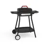Image de Barbecue Électrique Sur Pied 2000w   2 Tablettes D'Appoint   Résistant Pour Intérieur Et Extérieur   5 Niveaux De Réglage   Barbecook