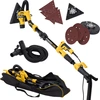Image de Powerplus Ponceuse pour cloisons sèches POWX 0477, 710 watts, ponceuse à tête ronde et triangulaire, tube télescopique jusqu'à 165 cm, sac de transport et patins inclus