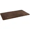 Image de Coussin rectangulaire "Flamingo" en similicuir marron, dimensions : 116 x 69 x 2 cm