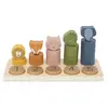 Image de Puzzle à compter Trixie en bois « Animaux 0-5 » - Jouet éducatif en bois