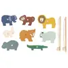Image de Jeu de Pêche en Bois avec Animaux Magnétiques pour Enfants - Neuf