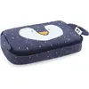 Image de Trixie trousse à crayons bleue rectangulaire - Mr. Penguin trousse pour l'école