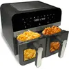 Image de Comfy Nest CN-AFD45WB: 2400W erná digitální fritéza s dvojitým koem a okénkem - 9 l