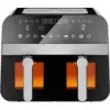 Image de Friteuse à air chaud Airfryer numérique double panier Noire 2400W avec fenêtre 9L Comfy Nest CNAFD45WB - Neuf