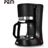 Image de Cafetière Noir-inox 680w - 1.2l-10 Tasses - Protection Anti Surchauffe - Pem Cm-171