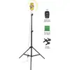 Image de Kit Trépied Photo et Vidéo Movin Photo Pack Studio avec Fond Vert - Anneau Lumineux, Trépied Métallique, Support Smartphone, Déclencheur sans Fil - Neuf
