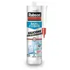 Image de Mastic Bain & Cuisine Pure Silicone Anti-moisissures Blanc, Mastic Sanitaire À Base De Silicone, Mastic Étanche Renforcé En Antifongique, Cartouche De 280 Ml - Rubson