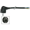 Image de Velleman Cordon Secteur Bipolaire Noir (90°) + Terre - 3m (808012)