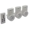 Image de Perel Set De 3 Prises, Avec Télécommande, Sans Fil, Portée 25 M, 10 A, 2300 W, Blanc