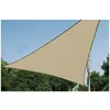 Image de Perel   Voile D'Ombrage Triangle 3,6 X 3,6 M   Polyester 180 G/m²   Perméable À L'Eau Et Uv   Couleur Champagne
