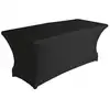 Image de Housse De Table, Nappe Pour Table De Jardin, Nappe Elastique Table Rectangulaire, Nappe Table Jardin, Couverture Spandex Lavable, Noir, 180 X 75 X 74 Cm - Perel