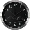 Image de Horloge Murale En Aluminium Avec Thermomà_tre & Hygromà_tre - à_ 35 5 Cm