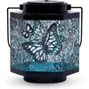 Image de Lanterne solaire - GARDEN ID Papillon - Ø13 h15 cm - Autonomie 8 heures - Interrupteur - Pile AAA rechargeable.