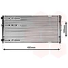 Image de VAN WEZEL 58002156 Radiateur Radiateur à eau Radiateur moteur pour VW Caddy II fourgon (9K9A) Polo Classic (6V2) Polo Variant (6V5) Caddy II break (9K9B)