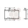 Image de VAN WEZEL 53002317 Radiateur Refroidisseur d'eau Refroidisseur de moteur pour TOYOTA Yaris bicorps (P1) Yaris Verso (P2)
