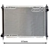 Image de VAN WEZEL 13002261 Radiateur Radiateur à eau Radiateur moteur pour NISSAN MICRA III (K12) Note (E11, NE11)