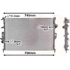 Image de VAN WEZEL 59002186 Radiateur à eau pour moteur VOLVO V40 berline (525, 526) V40 Cross Country (526) V40 break / berline (525, 526)