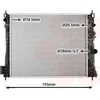 Image de VAN WEZEL 37002665 Radiateur Radiateur   eau Radiateur moteur pour OPEL Mokka / Mokka X (J13)