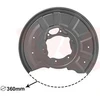 Image de VAN WEZEL Tôle anti-éclaboussures Disque de frein adapté à MERCEDES-BENZ Classe E Berline (W212) Arrière droit 3044374 Tôle d'ancrage