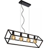 Image de Lampe suspendue noire minimaliste FABIAN 4xE27 40W Lucide sur table