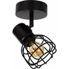 Image de Plafonnier noir FILOX 1xE27 40W Lucide