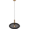 Image de CORINA lampe suspendue noire avec bordure dorée 1xE27 40W Lucide