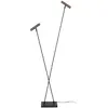 Image de Lucide DUARTE   Lampe sur pied   2xG9   Couleur : marron, Hauteur : 25 cm, Hauteur totale : 160 cm