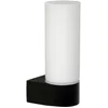 Image de Applique murale JESSE noir et blanc 1xG9x33W en verre, dimensions : 16,3 x 5,5 x 8 cm, IP44, Lucide
