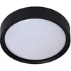 Image de Plafonnier rond LEX noir et blanc 1xE27x40W en plastique, dimensions : 7x25x25 cm, IP20, Lucide
