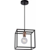 Image de ARTHUR lampe suspendue géométrique noire avec fixation en cuivre 1xE27 60W Lucide