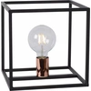 Image de Lampe de table E27 cube en cuivre noir Arthur Lucide