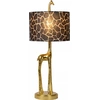 Image de Lampe de table avec abat-jour Extravaganza, doré-brun, 1xE27x60W, tissu, dimensions : 60,5x25x25 cm, IP20, Lucide