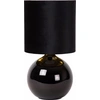 Image de Lampe de table avec abat-jour Esterad noir, 1xE14x40W, verre, dimensions : 47x24x24 cm, IP20, Lucide