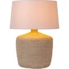 Image de Lampe de table Ambala beige et blanche 1xE27x40W, motif « herbe marine », dimensions : 48x35x35 cm, IP20, Lucide
