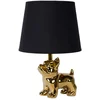 Image de Lampe de table EXTRAVAGANZA SIR WINSTON dorée et noire, 1xE14x40W, tissu, dimensions : 31,5 x 21 x 21 cm, IP20, Lucide
