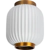 Image de GOSSE plafonnier en porcelaine cannelée or 1xE27 40W Lucide