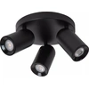 Image de Lucide spot plafond mobile triple noir rond 3xGU10 35W Punch