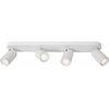 Image de Bande blanche 4 spots mobiles 4xGU10 35W Punch Lucide