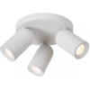 Image de Triple spot plafonnier blanc mobile 3xGU10 35W Punch Lucide